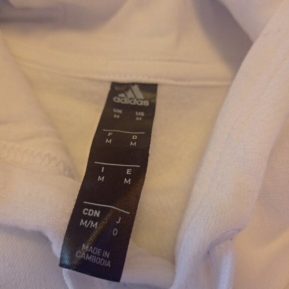 Adidas Big Logo Spell Out Adult Medium Hoodie Red White Blue Worn Once - Picture 2 of 4